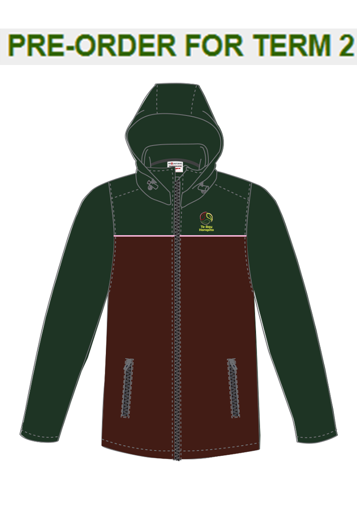 Te Rau Horopito Softshell Maroon/Black/Light Pink